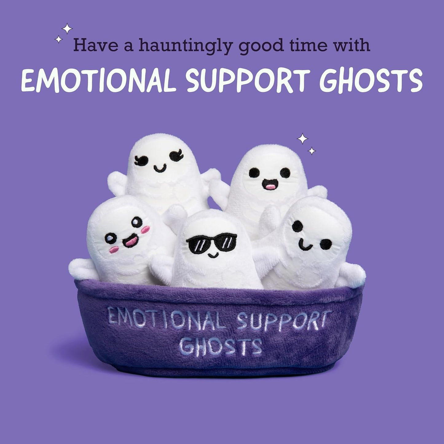 Support Ghosts by Relatable Cuddly Plush Collectibles and Cute Stuffed Animals Spooky Halloween Ghost Plushies