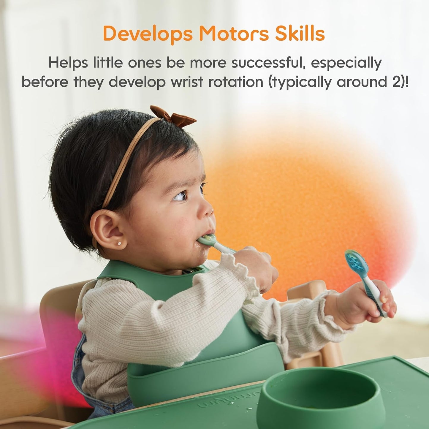 Baby Essentials Pre-Spoon GOOtensils for 6+ Months First Stage Self Feeding Spoons