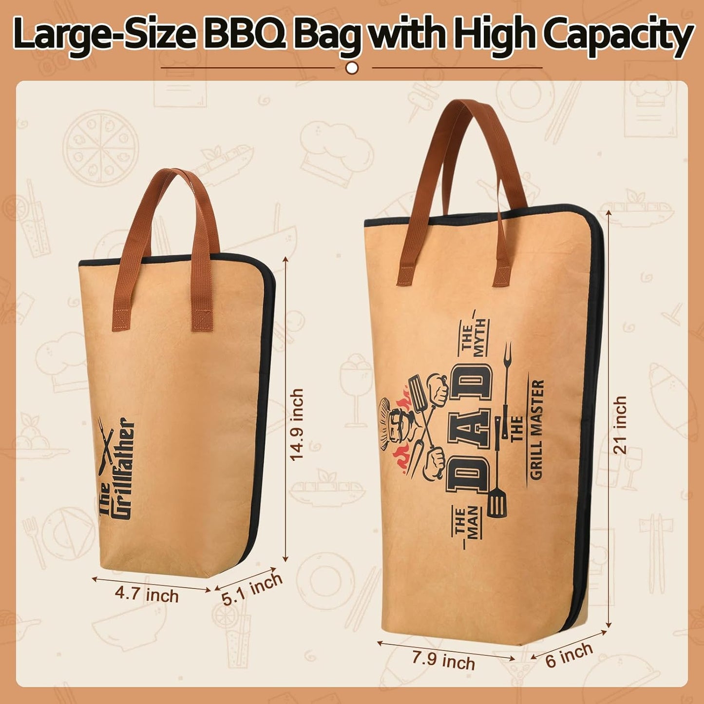 2 Pack BBQ Blanket for Resting Meat for Men Reusable Waterproof Insulated Smoker