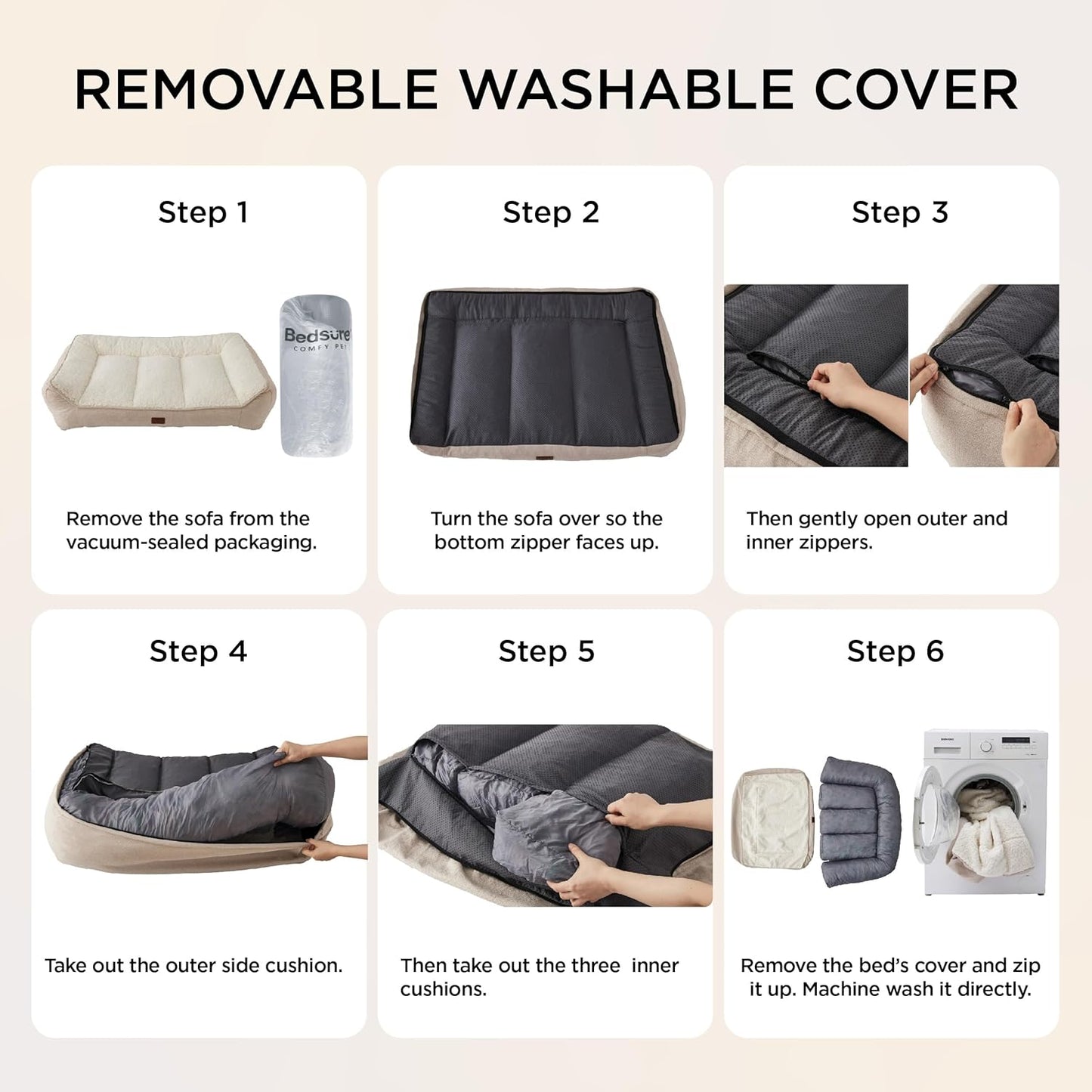 Ultimate Comfort for Your Canine: Supportmax XL Orthopedic Dog Bed - Extra Thick, Waterproof & Washable Grey Sofa for Large Dogs