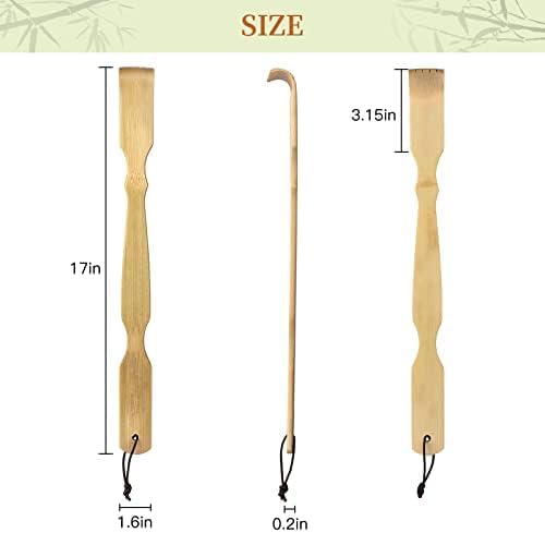 100% Natural Bamboo Back Scratchers for Itching Relief Strong & Sturdy