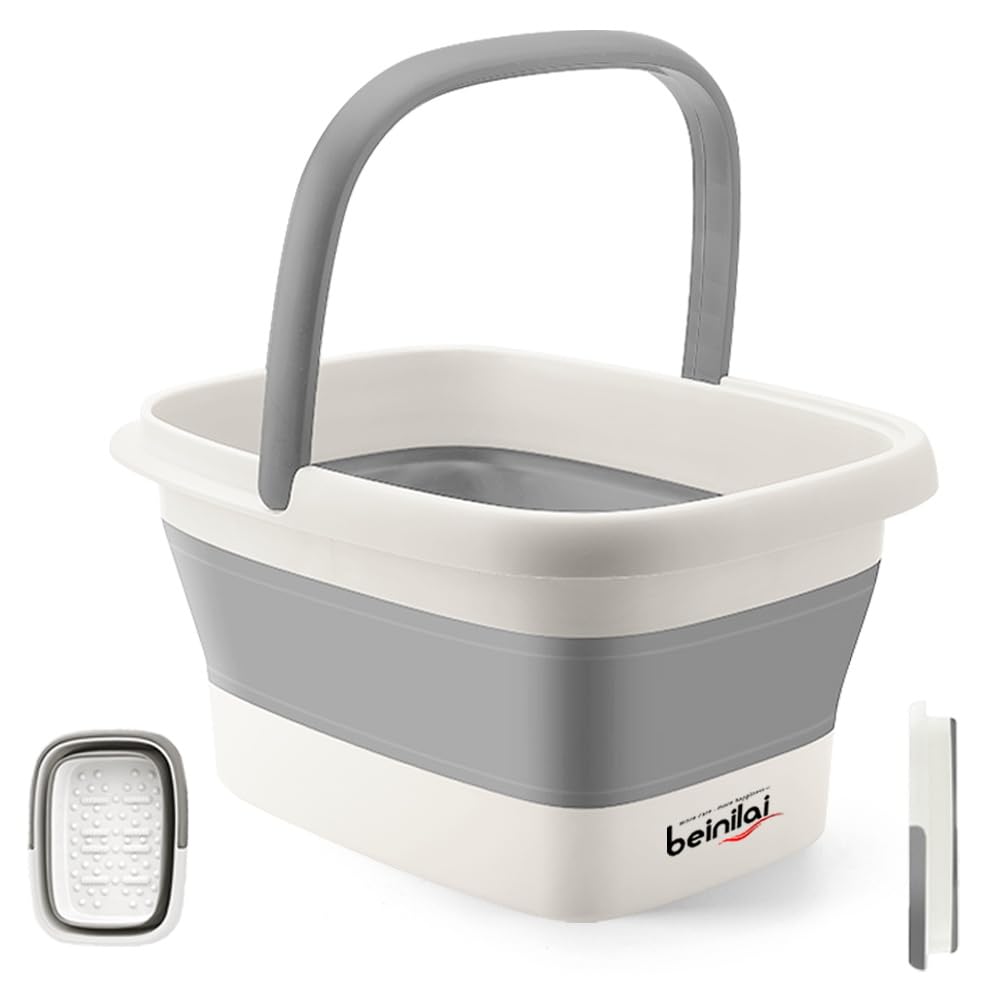 Foot Bath Basin for Soaking Feet Foot Soak Tub Plastic Foot Bucket with Handles and Massage Acupoint