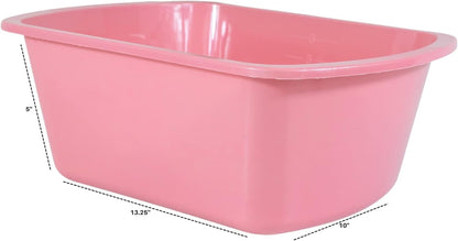 Rectangular Plastic Hospital Bedside Soaking Tub  Small 7 Qt Graduated Bucket  Portable Washbasin