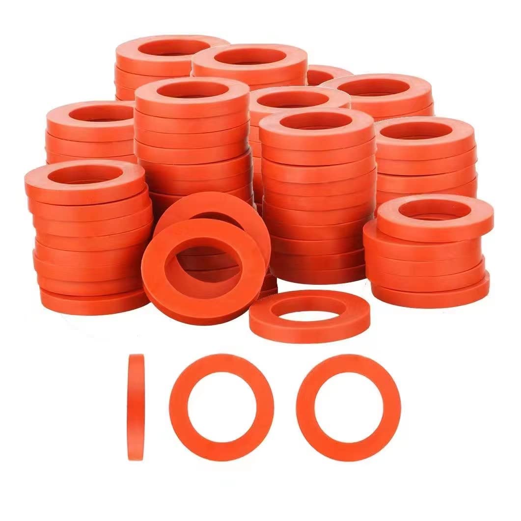 100 PCS Heavy Duty Rubber Gasket Fit for Standard 3/4 inch Garden Hose Washer