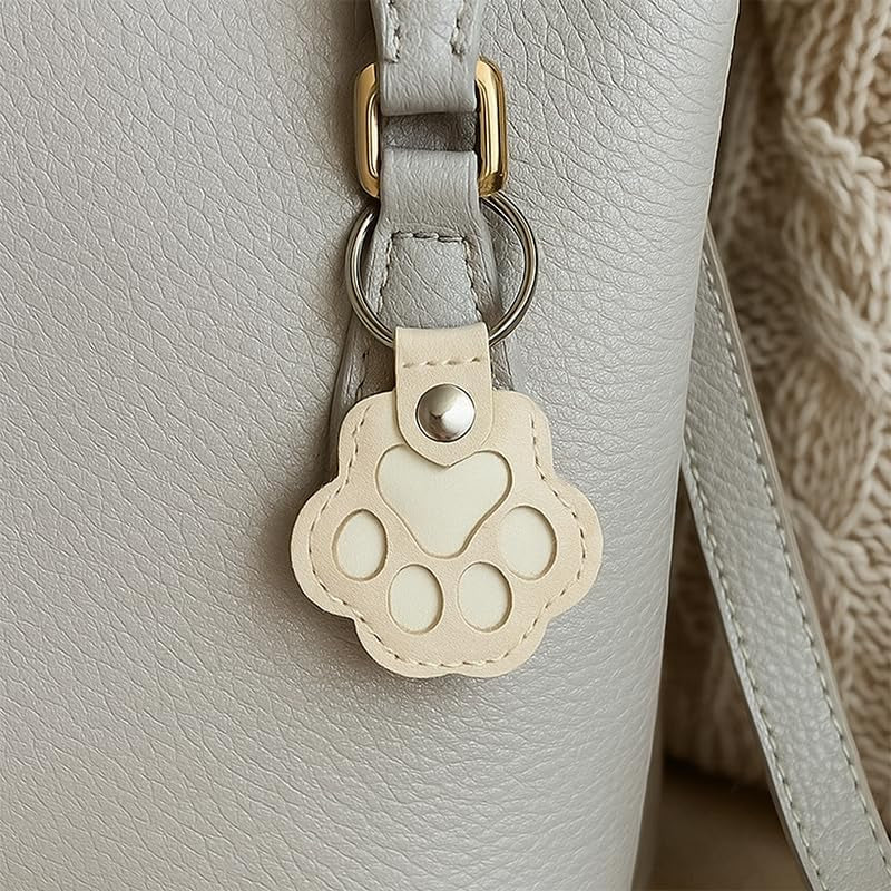 3 Pcs Pet Paw Shaped Leather Keychain, Pet Hair Keychain, Pet Memorial Gift Keyring, Handmade Key Holder for Collecting Cat and Dog Hair