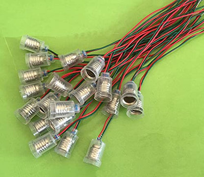 10x E10 LED Screw Mount Small Bulbs Holder with Wire Socket for Home
