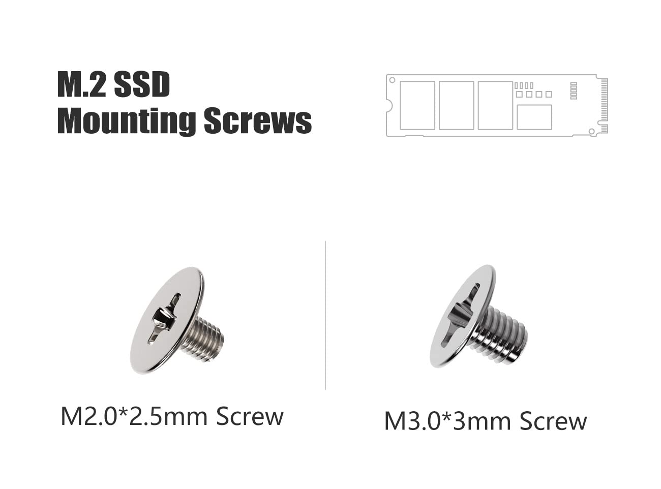 M.2 Standoff and Mounting Screws for Asus ASRock Gigabyte MSI Motherboard & Nvme SSD, for Laptop PC Repair