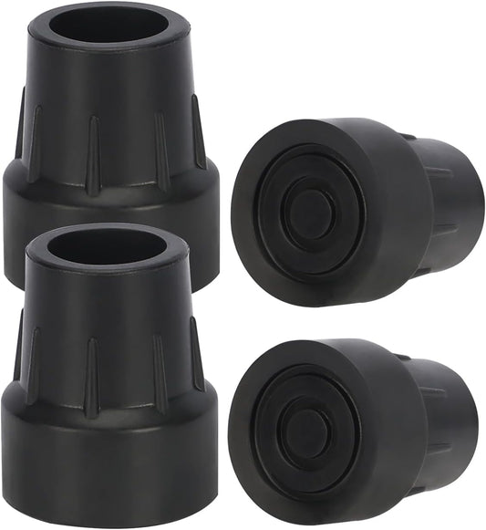 Rubber Cane Tips 1" (4 X 25mm) Heavy Duty End Stoppers for Walking Can 1 inch Replacement Feet Caps for Walkers