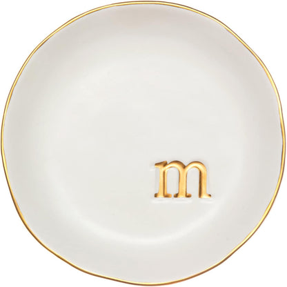 Ceramic Jewelry Tray Decorative Trinket Dish for Rings Earrings Necklaces Bracelet Watch Keys