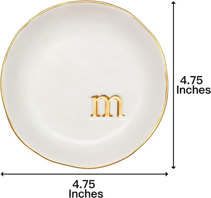 Ceramic Jewelry Tray Decorative Trinket Dish for Rings Earrings Necklaces Bracelet Watch Keys