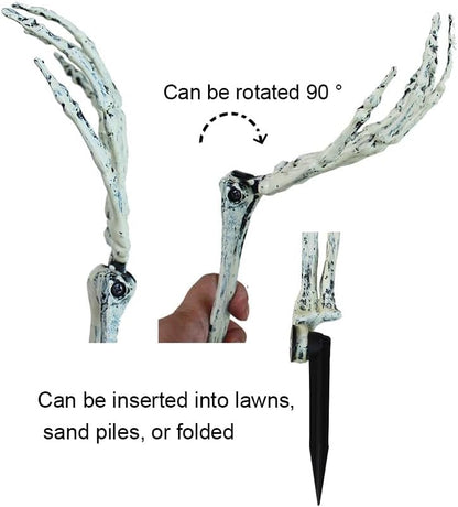 Skeleton Stakes Zombie Ghost Arm Stake Severed Plastic Skeleton Hands Yard Signs for Lawn Stakes Garden