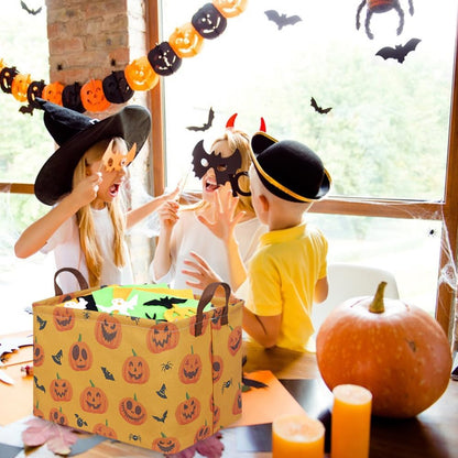 Trick or Treat Basket for Boys and Girls Waterproof collapsible storage box Halloween Decor Gift box