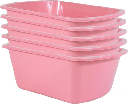 Rectangular Plastic Hospital Bedside Soaking Tub  Small 7 Qt Graduated Bucket  Portable Washbasin