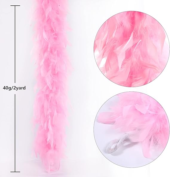 19 Color 40/60g 2Yard Chandelle Feather Boa Dancing Wedding Party Halloween Costume Decoration
