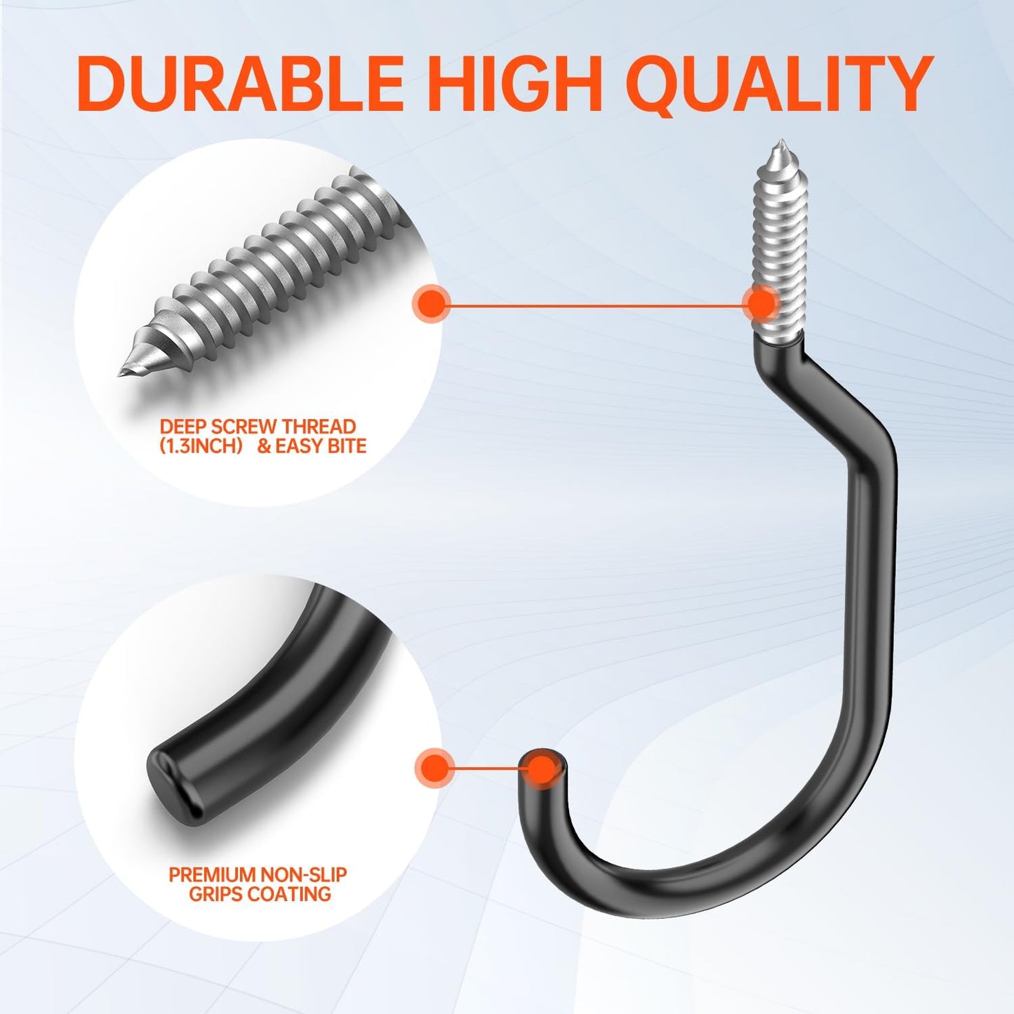 8 Pack Heavy Duty Bike Hook Loading Capacity 100 LBS 6 inch Bike Hooks for Garage Wall