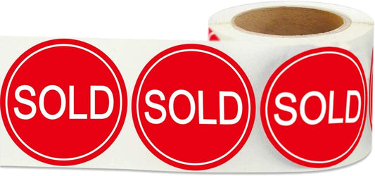Stickers Dot 1" Round Sold Point of Sale Price Pricing Inventory Control Labels for Retail Store