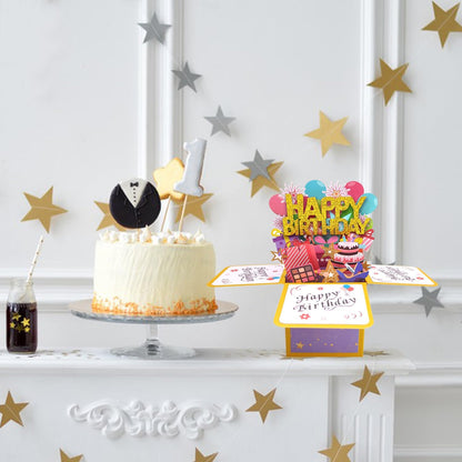 Sweet 3D Birthday Gift Box for Adults and Kids with Envelopes Unique Handmade Foldable Celebration Cards
