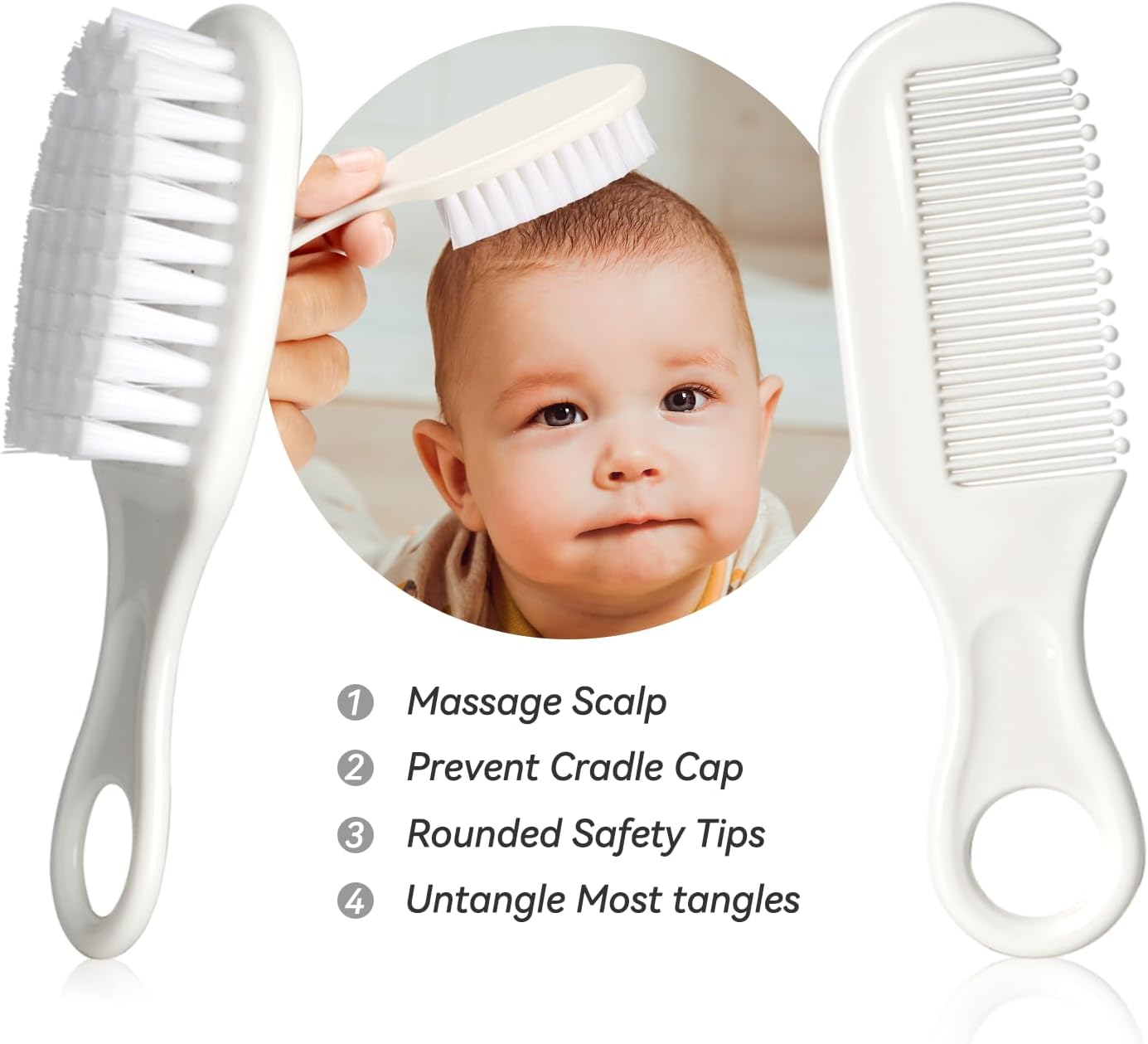 Infant Safety Care Set with Hair Brush Comb Nail Clipper Nasal Aspirator Baby Essentials Kit