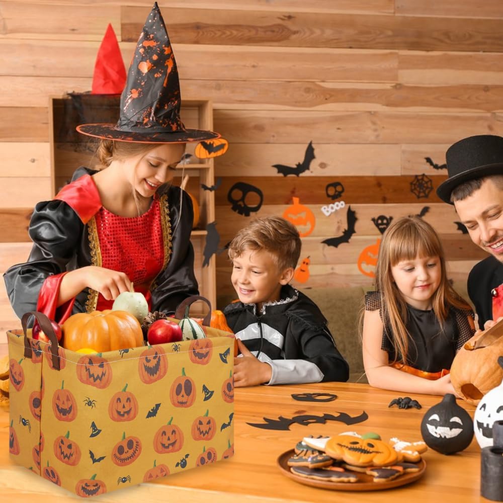 Trick or Treat Basket for Boys and Girls Waterproof collapsible storage box Halloween Decor Gift box