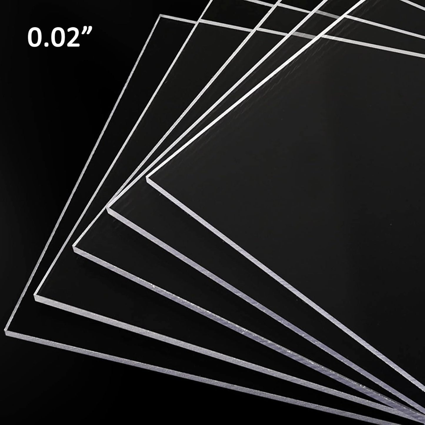 5 Pack Clear Plastic Sheet, Plexiglass Craft Plastic Sheets PET Flexible Lightweight Clear Plastic Sheets