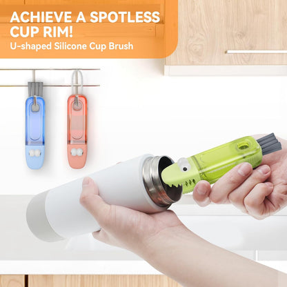 Lid Gap Cleaning Brush Set, Multifunctional Bottle Cleaning Brush, Silicone Cup Lid Gap