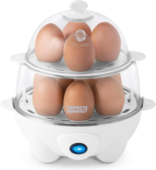 Egg Cooker Boiler Poacher & Steamer  Includes Measuring & Recipe Guide  Dishwasher Safe