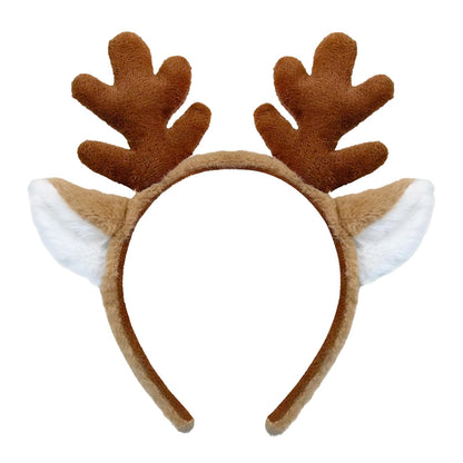 Antlers Headband Animal Ears Headbands Fluffy Realistic Deer Antler Hairband Party Cosplay Costume Washing