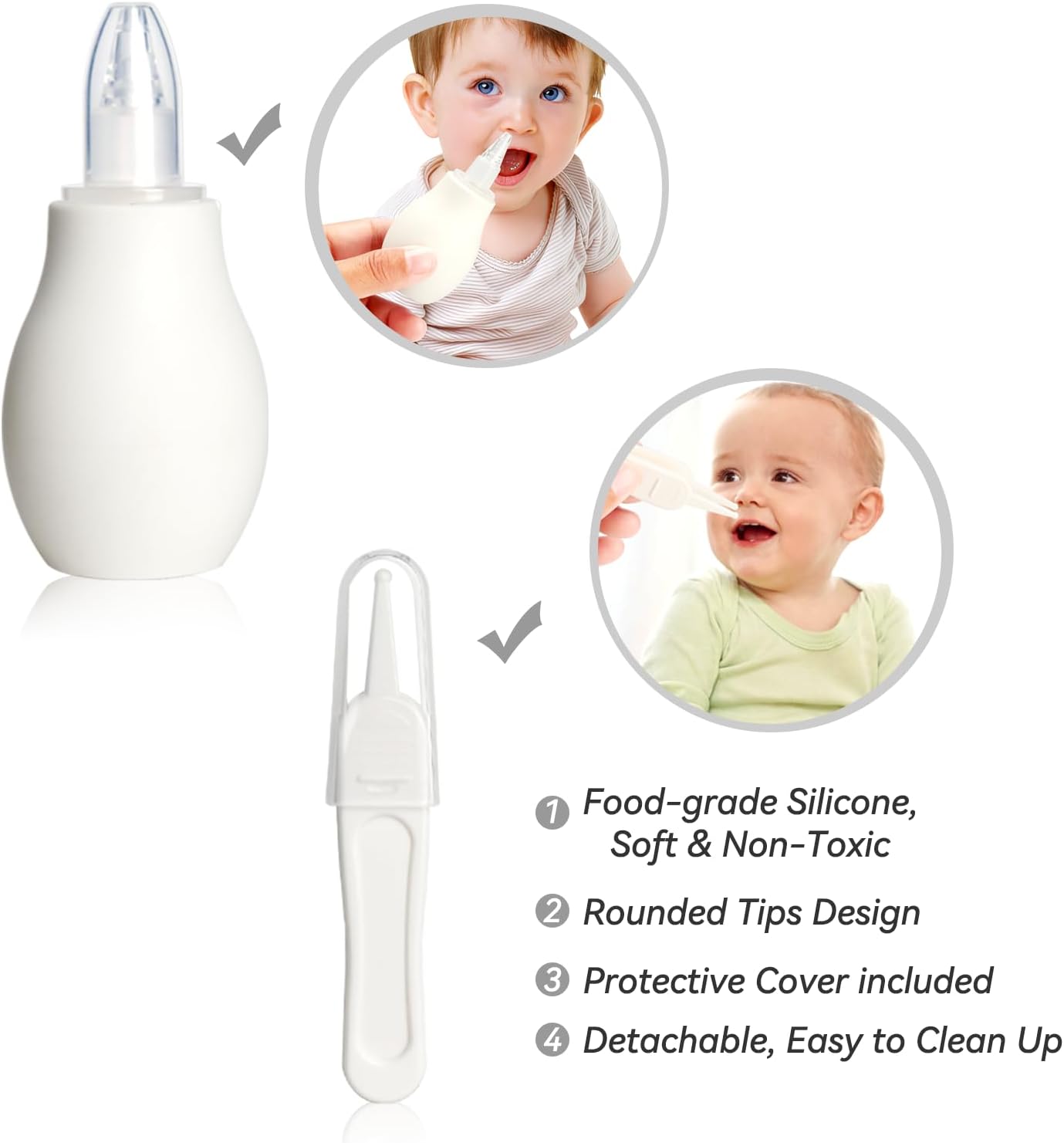 Infant Safety Care Set with Hair Brush Comb Nail Clipper Nasal Aspirator Baby Essentials Kit