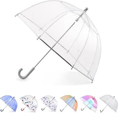 Bubble Umbrella with Dome Canopy Lightweight Design Wind and Rain Protection Umbrella Clear