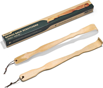 100% Natural Bamboo Back Scratchers for Itching Relief Strong & Sturdy