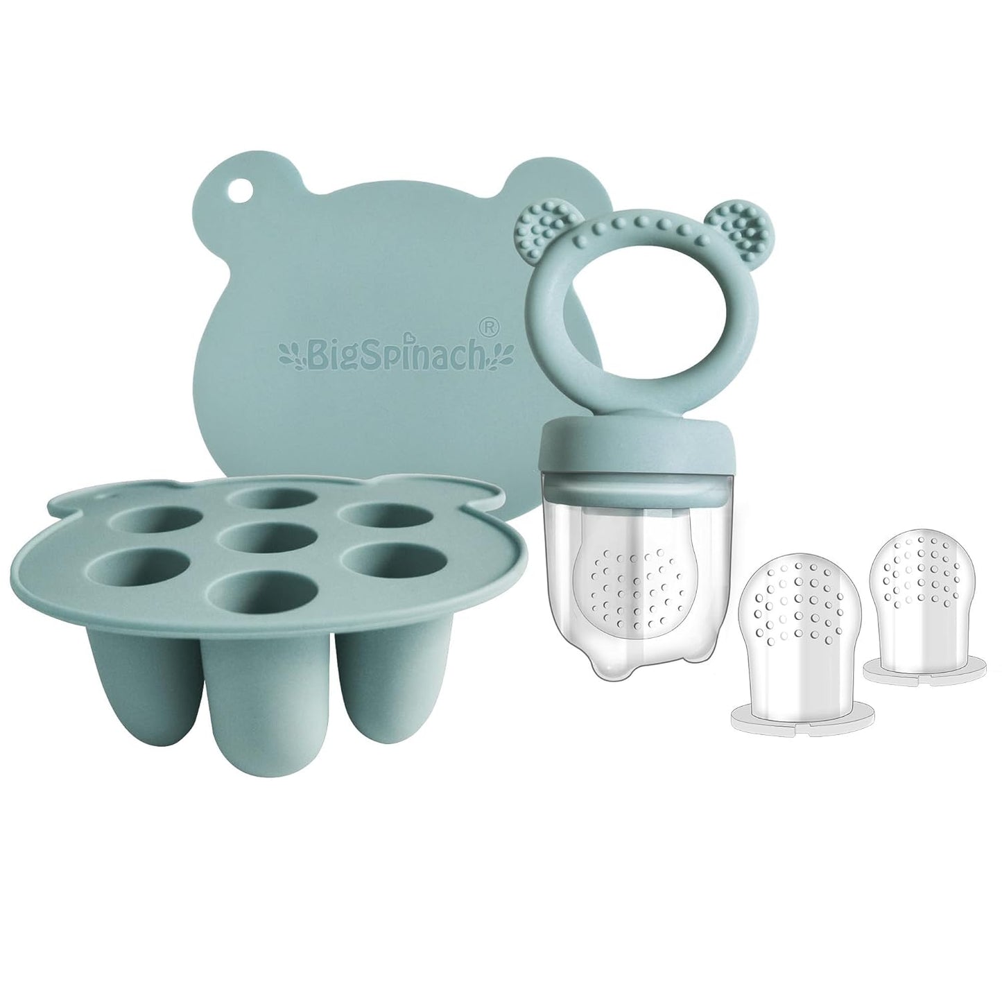 Food Freezer Tray with Teething Popsicle Molds  Baby Fruit Feeder and Breastmilk