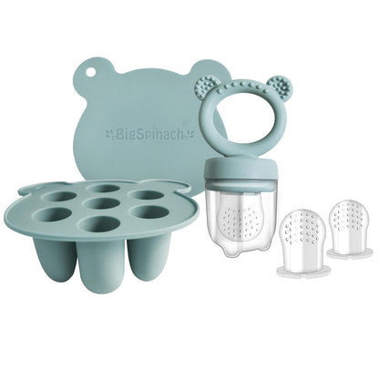 Food Freezer Tray with Teething Popsicle Molds  Baby Fruit Feeder and Breastmilk