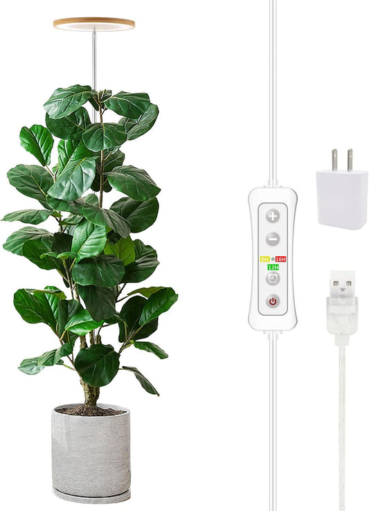 LED Growing Light Full Spectrum for Indoor Plants Height Adjustable Automatic Timer 5V Low Safe Voltage