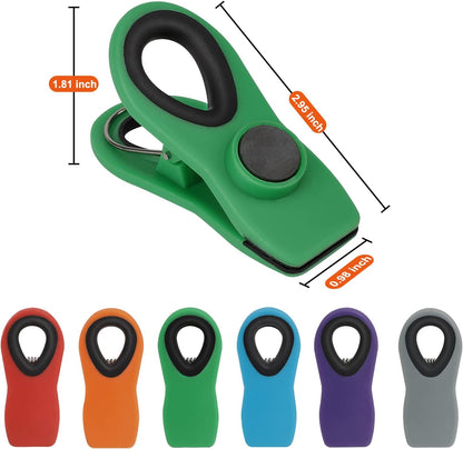 Magnetic Bag Clips with Air Tight Seal for Food Storage 12 Pieces