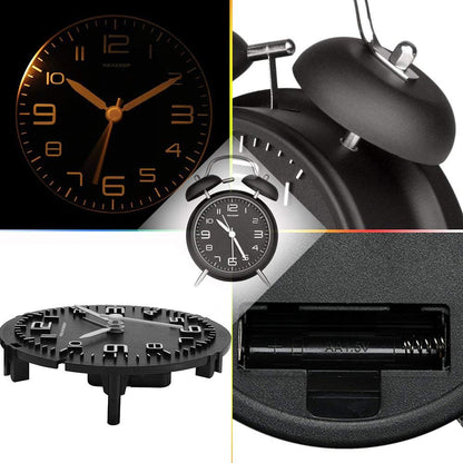 Twin Bell Loud Alarm Clock for Heavy Sleepers Backlight Battery Operated Old Fashioned Alarm Clock