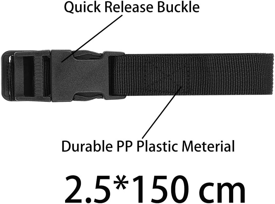 6 Pack Nylon Straps with Quick Release Buckle Utility Straps for Travel Packing