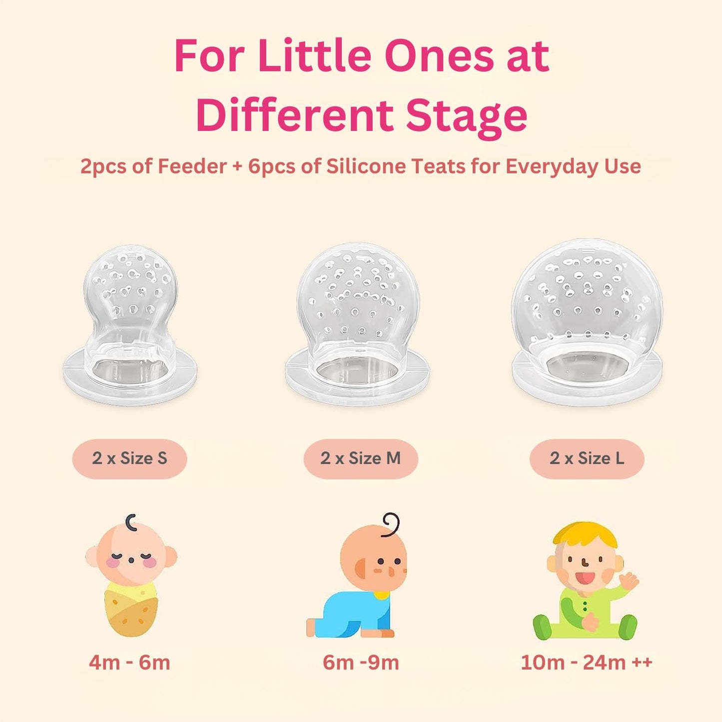 Pacifier Nibbler 2 Pack Infant Teething Toy Teether Weaning in Appetizing Colors  Additional Silicone