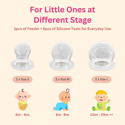 Pacifier Nibbler 2 Pack Infant Teething Toy Teether Weaning in Appetizing Colors  Additional Silicone