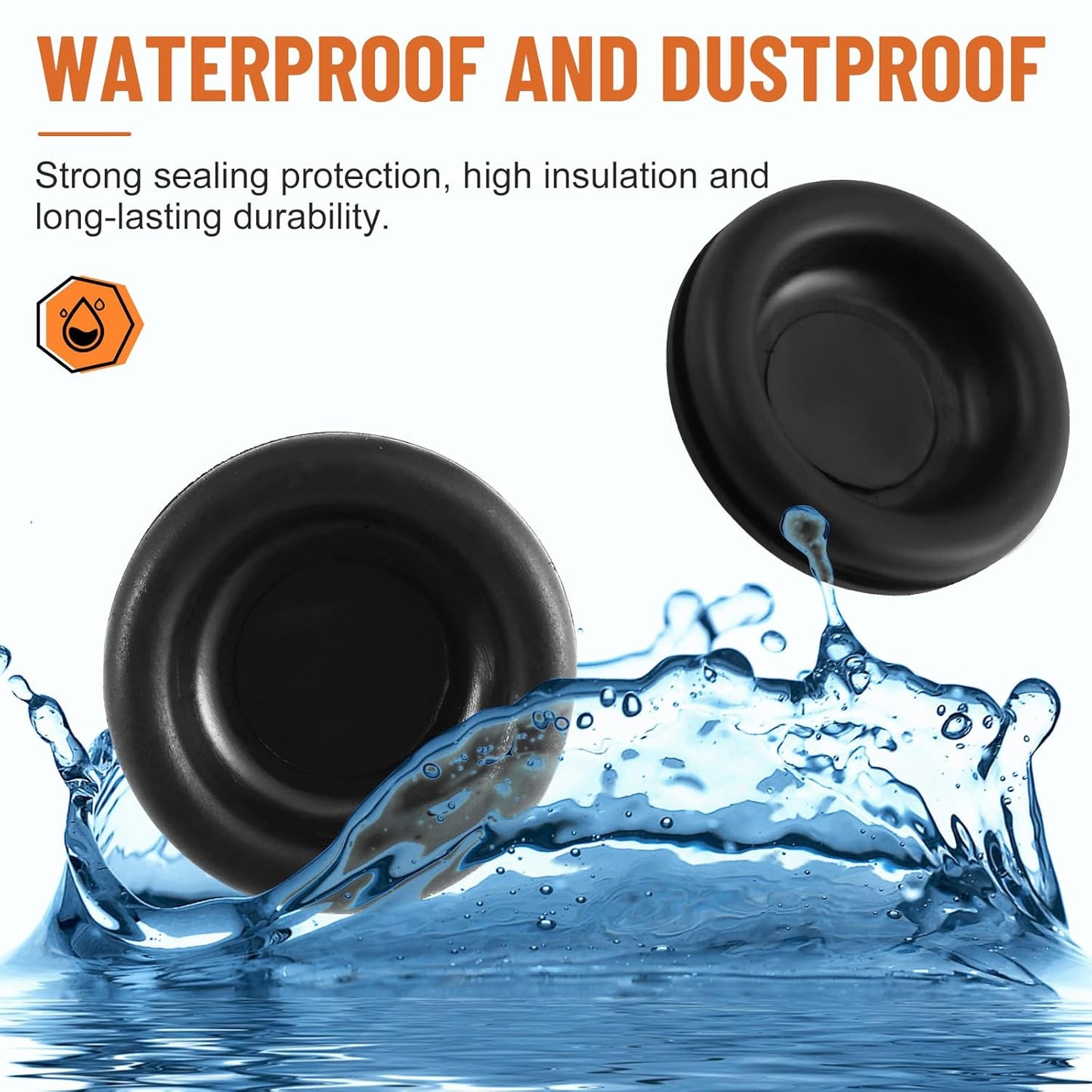 Premium 7 Sizes Rubber Grommets for Wiring Automotive Home Improvement, Closed Wire Grommet for Wire