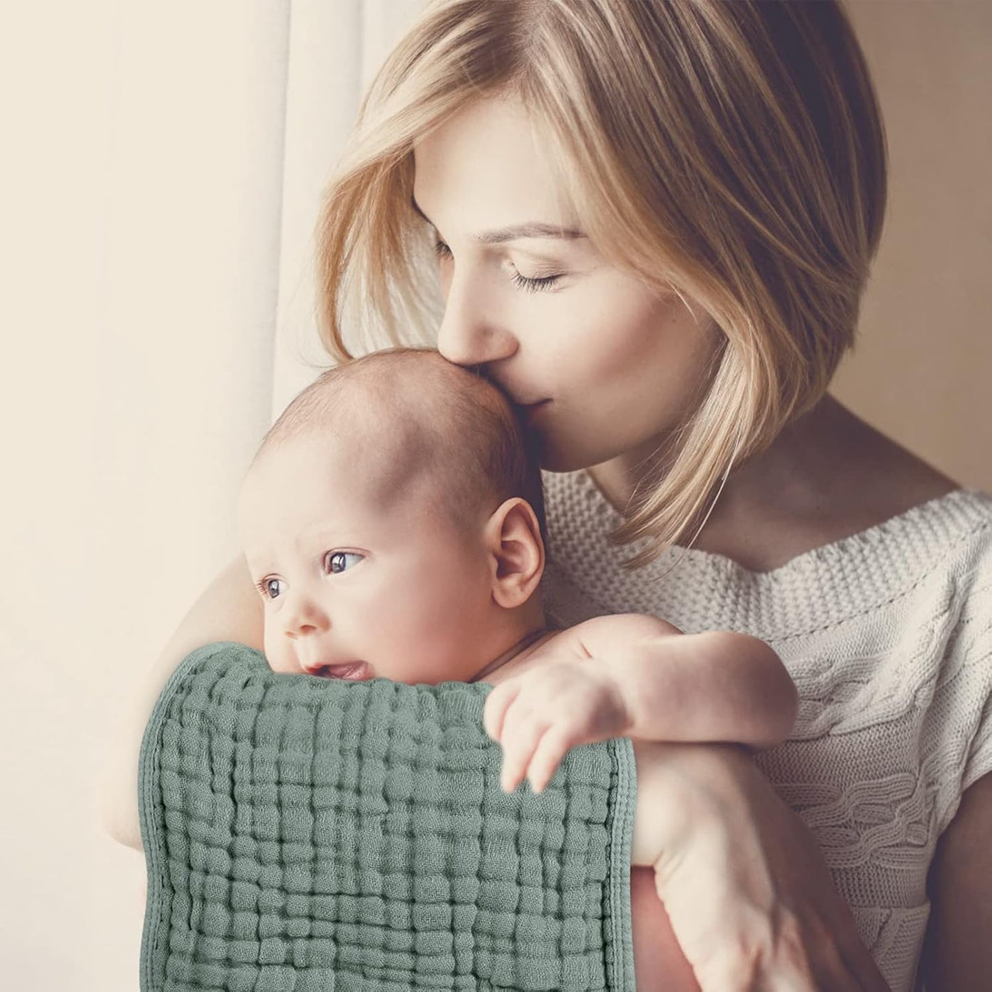 Burp Cloths 6 Pack - 20" x 10" - Ultra Soft & Absorbent 6-Layer 100% Cotton for Spit Up & Drool Gentle Baby Burping Cloth