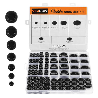 Premium 7 Sizes Rubber Grommets for Wiring Automotive Home Improvement, Closed Wire Grommet for Wire