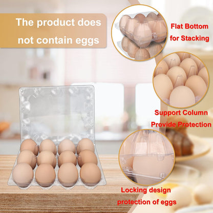 100 Pack Plastic Chicken Egg Holders, Egg Tray Carton Holder for Home & Kitchen, Farm & Market Use