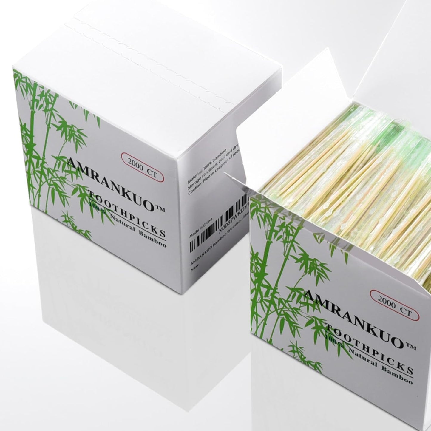 Wooden Toothpicks With Individually Wrapped Package 2000 Count Round Toothpicks Good for Small Appetizer