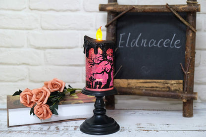 Globe Candles Lighted Lamp Battery Operated Spinning Water Glittering Tornado Flameless