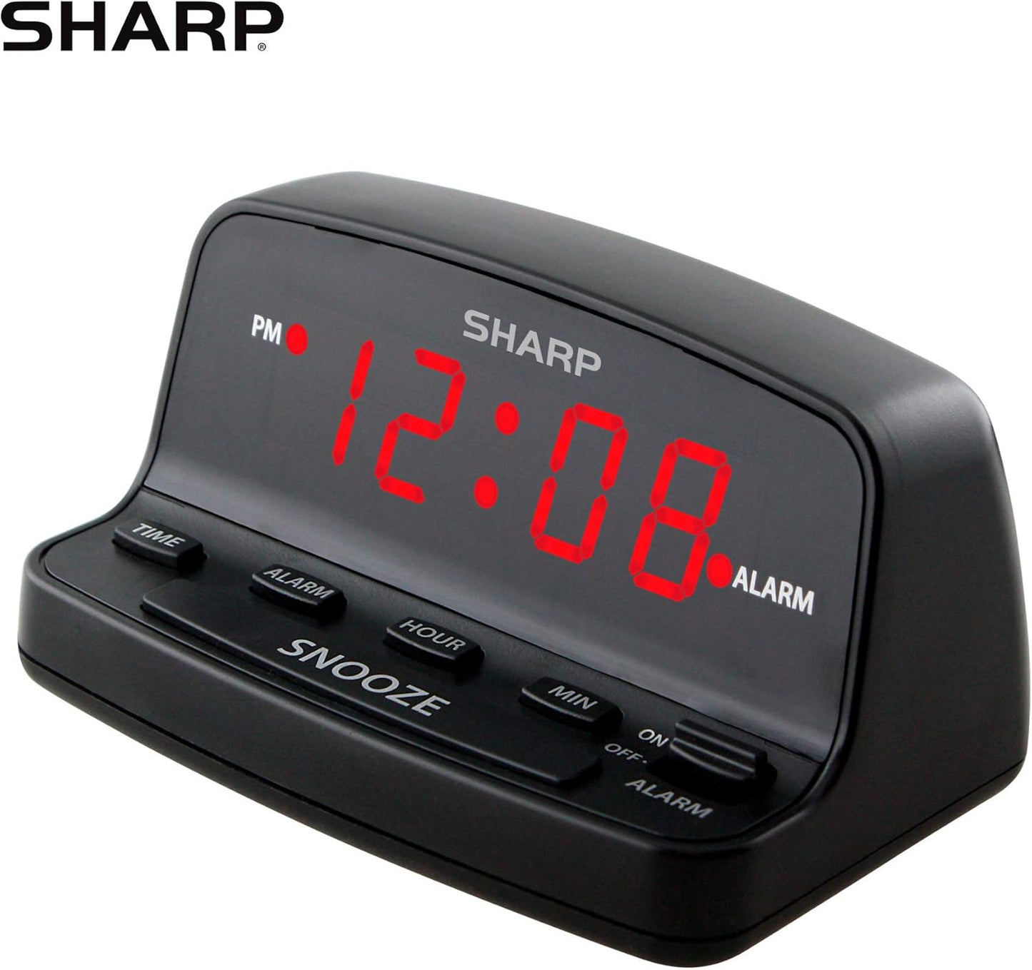 Digital Alarm Clock with Keyboard Style Controls Battery Back-up Easy to Use with Simple Operation