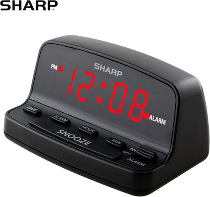 Digital Alarm Clock with Keyboard Style Controls Battery Back-up Easy to Use with Simple Operation