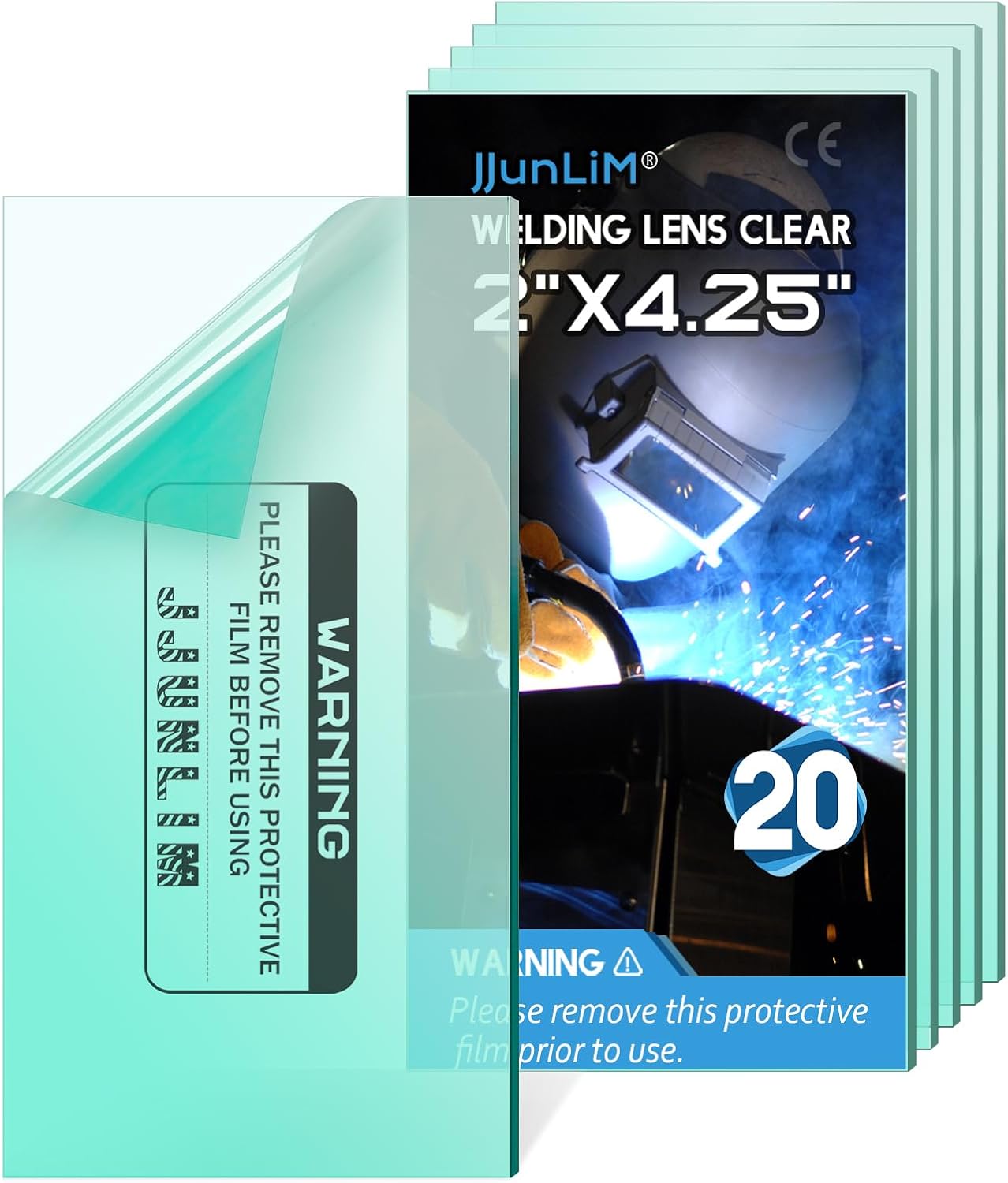 20 Pack Welding Helmet Hood Replacement Clear Lens Cover