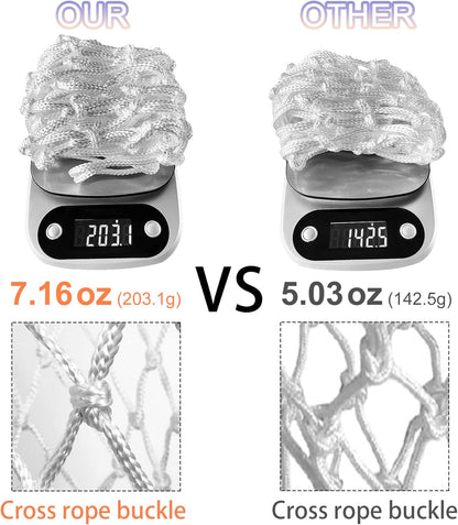 12 Loops Professional Heavy Duty Basketball Net Replacement All Weather Anti Whip