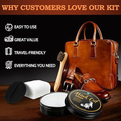 Oil Leather Conditioner and Cleaner 3.52 oz Premium Waterproof Formula for Boots and Shoes