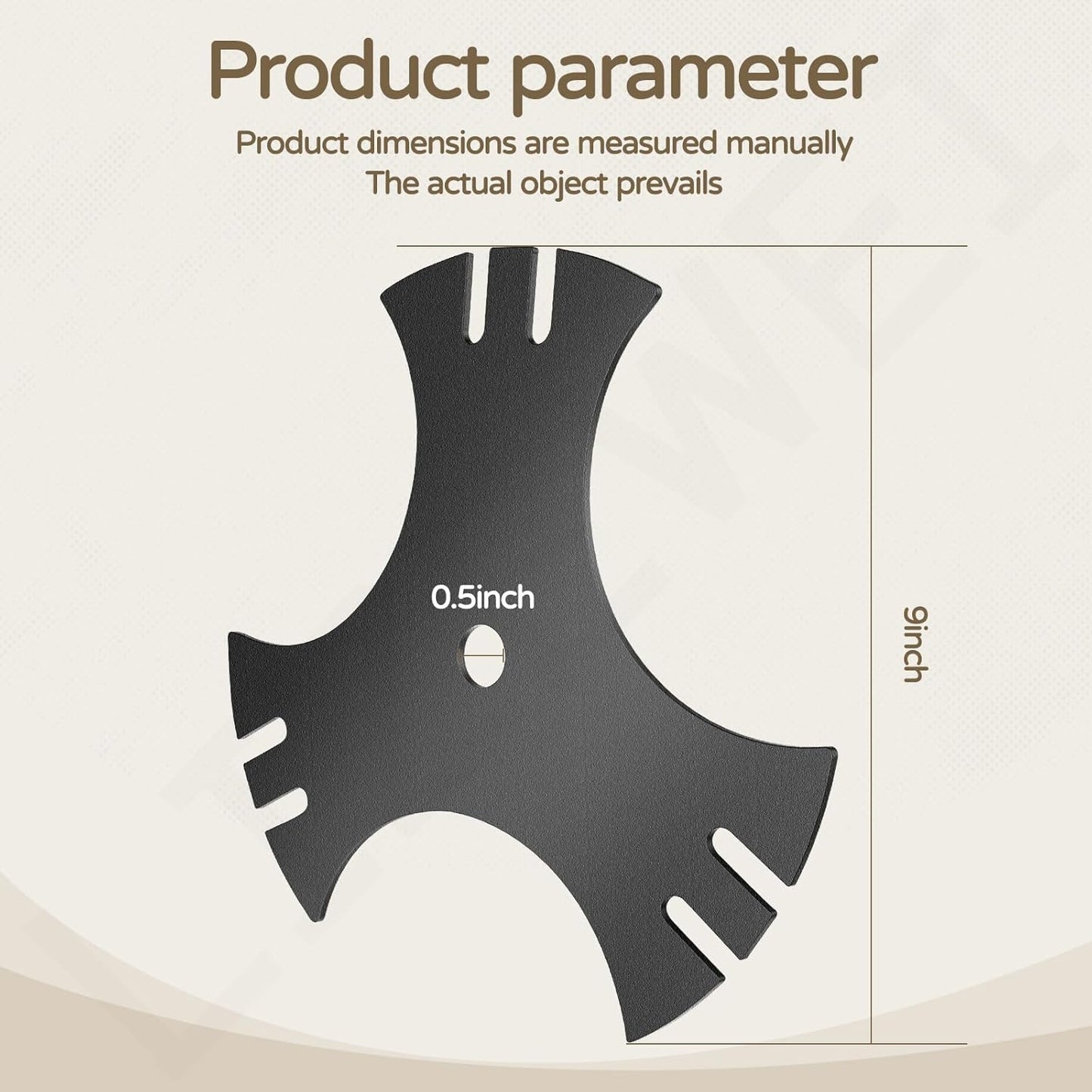Universal 3-Side Edger Star Blade for Craftsman Walk Behind Edger, Mclane 2059, Also for Power Trim Edgers